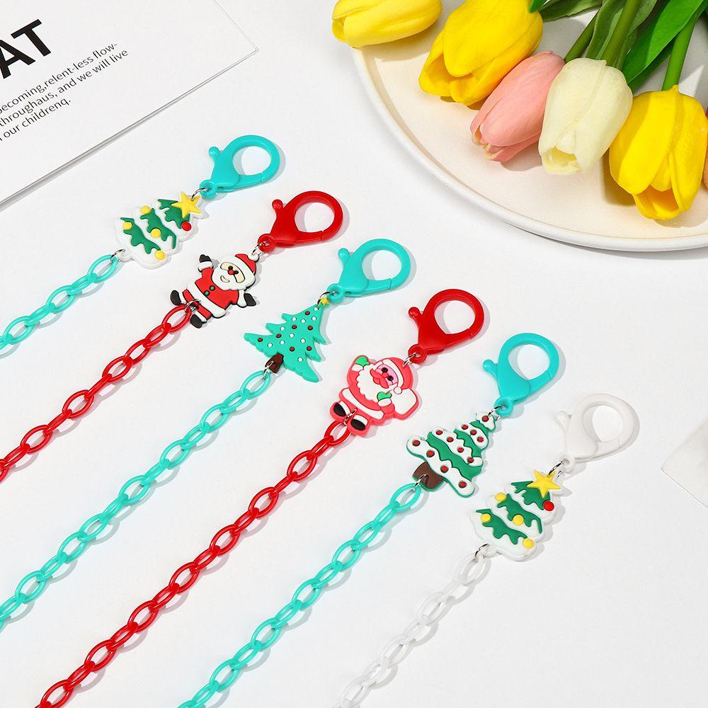 Lily Face Cover Chain Fashion Dewasa Multicolor Rantai Akrilik Seri Natal Penutup Wajah Cord Holders