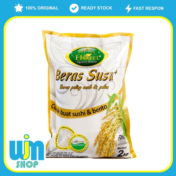 

Beras Hotel - Beras Susu 2kg Bento & Sushi Rice Pulen