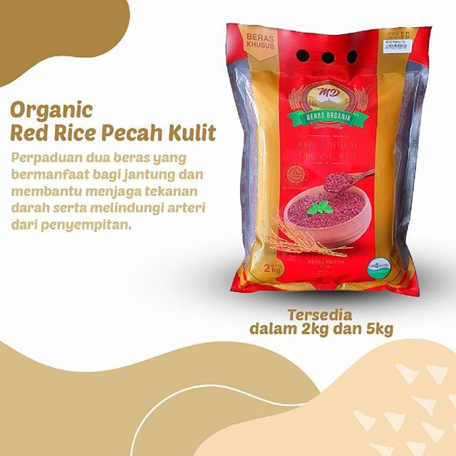 

Organic Red Rice Pecah Kulit - Beras Organik - Beras Merah - Beras Diet - Beras Sehat - MD 2kg