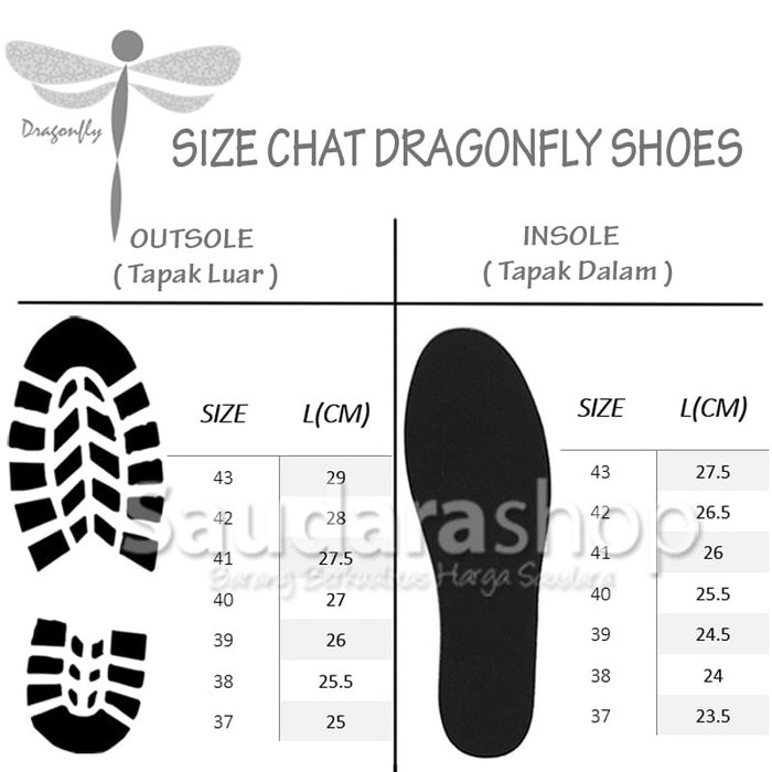 Sepatu DragonFly Hitam / Sepatu Capung Dragofly Amazon Hitam [37-43] - 37