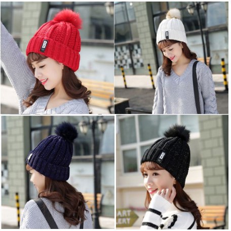 Topi Kupluk Wanita Musim Dingin Winter Beanie women Hat Import