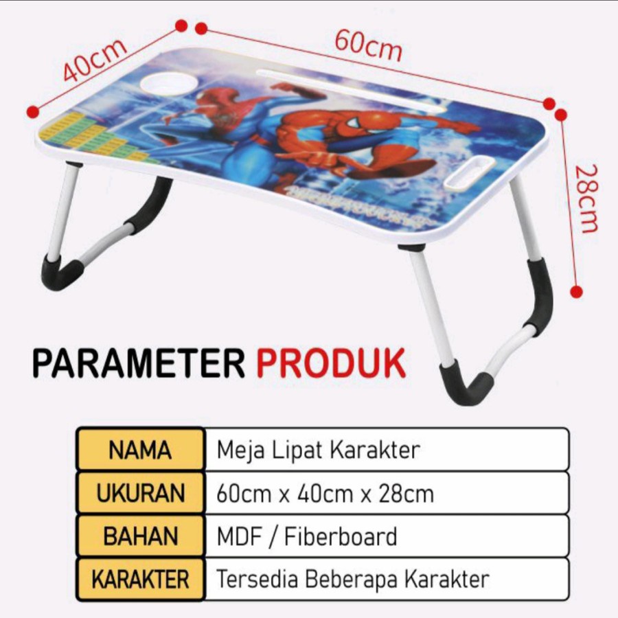 READY STOCK!!!meja lipat karakter anak meja belajar meja laptop Lipat Anti Slip