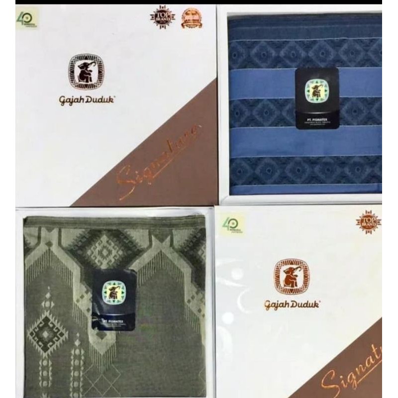 SARUNG TENUN GAJAH DUDUK  SIGNATUR