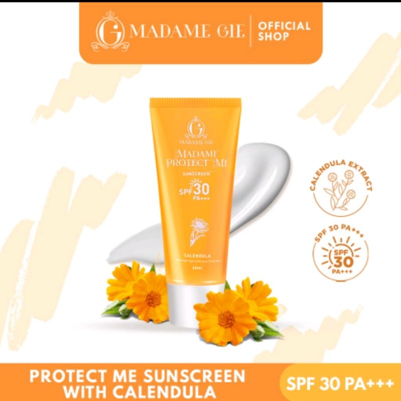 ⭐SHASYA⭐ MADAME GIE PROTECT ME SUN SCREEN SPF 30++  ALOE VERA 60 ML | PROTECT ME