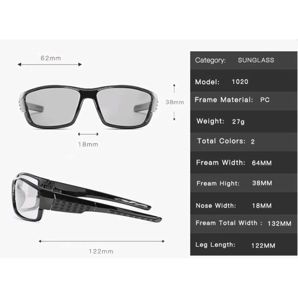 Kaca Mata Photochromic Kaca Mata Polarized kode 072