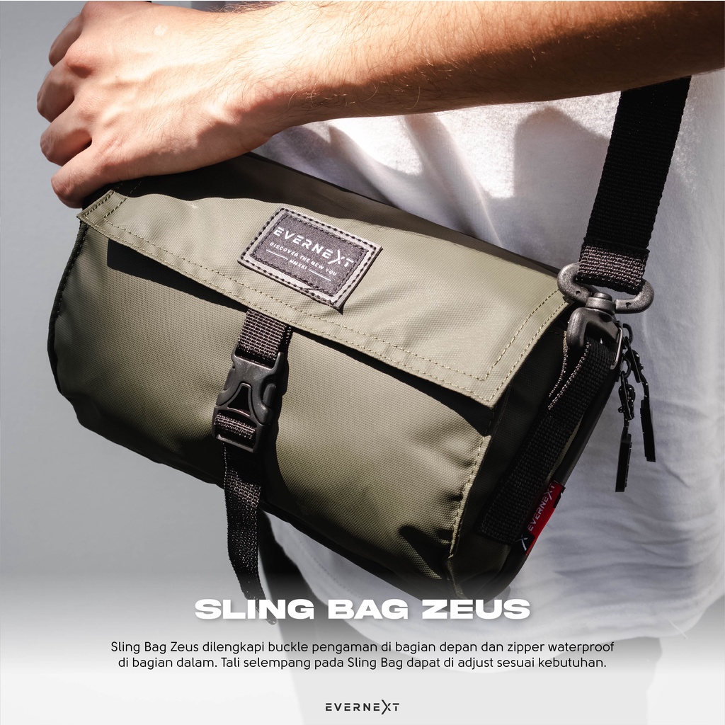 Best seller!!! Tas selempang pria waterproof terlaris tas sling bag unisex pria wanita anti air anti sobek tas slempang waist bag pria cowok kualitas distro ori terbaru waitsbag pria waterproof original Zeus series anti robek anti maling