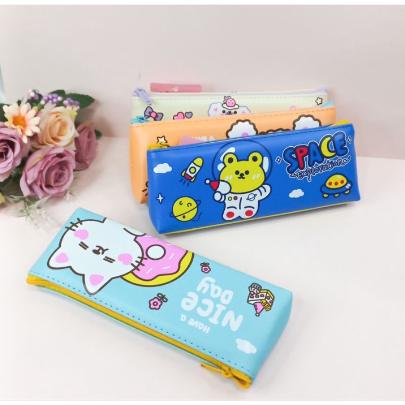 Tempat Pensil Import Bergambar Lucu Kotak Pensil Import