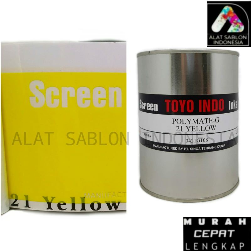 

TINTA TOYO POLYMATE KUNING G21 YELLOW TINTA SABLON PLASTIK 1KG