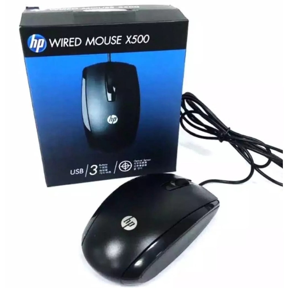 Mouse Wired Hp X500 USB Wired / Mouse Wired / Mouse Wired /Mouse murah /Mouse Optical High Quality Mouse Kabel Di Laptop Pc Komputermouse hp x500 wired usb