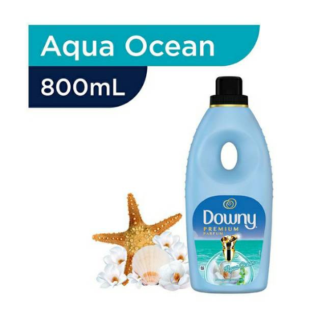 Downy Premium Parfum Aqua Ocean Pelembut dan Pewangi Pakaian [800 mL/ Botol]