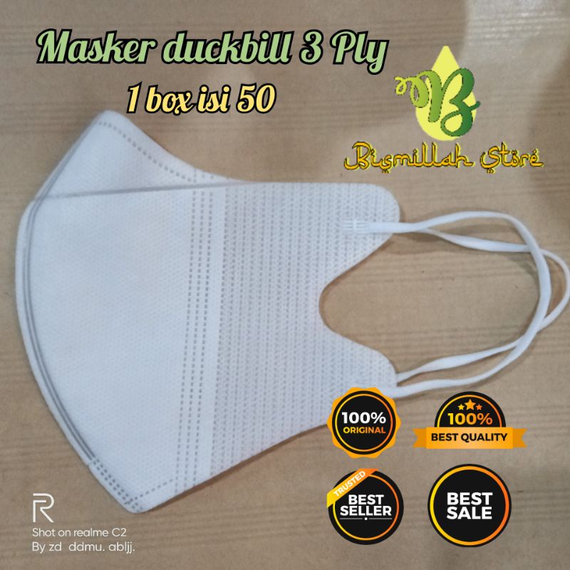 Masker duckbill 3 ply surgical per 1 pcs