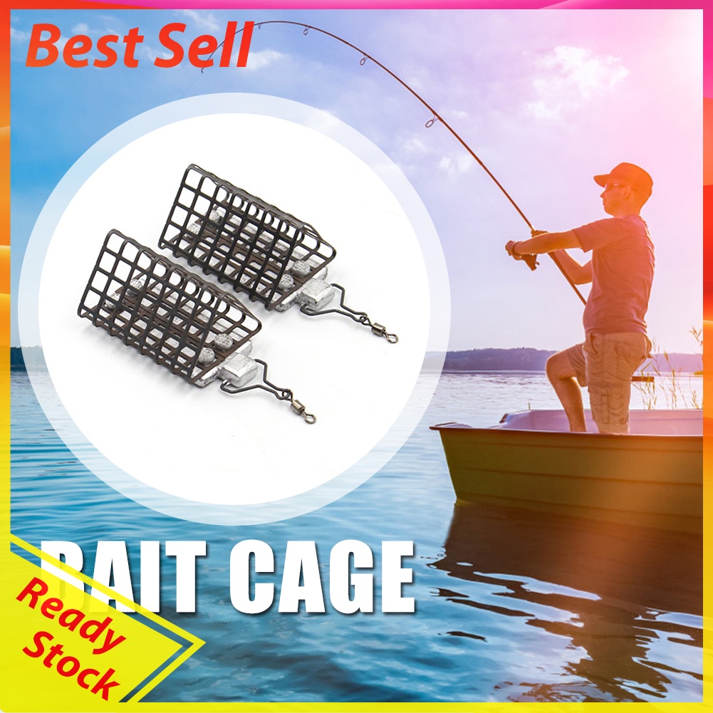 5x Triangle Bait Fishing Trap Basket Feeder Holder Cage Fishing Lure Tackle