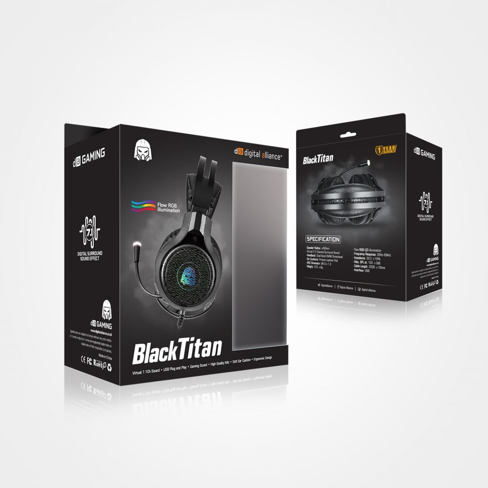 Digital Alliance Headset Gaming Black Titan