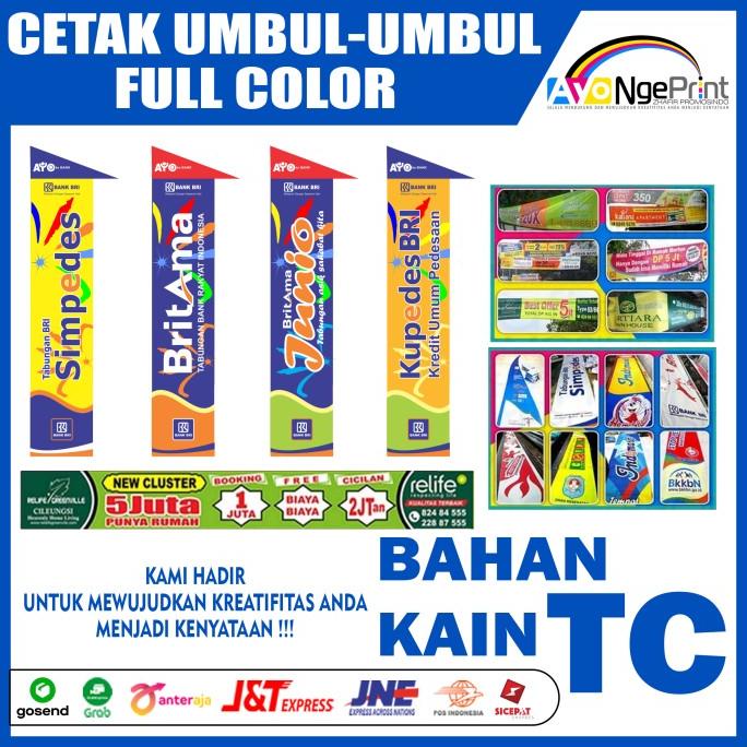 Cetak Umbul-umbul Kain TC Printing Full Color