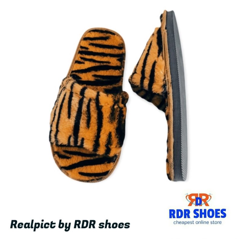 sandal rumah kokop harimau / tiger full bulu