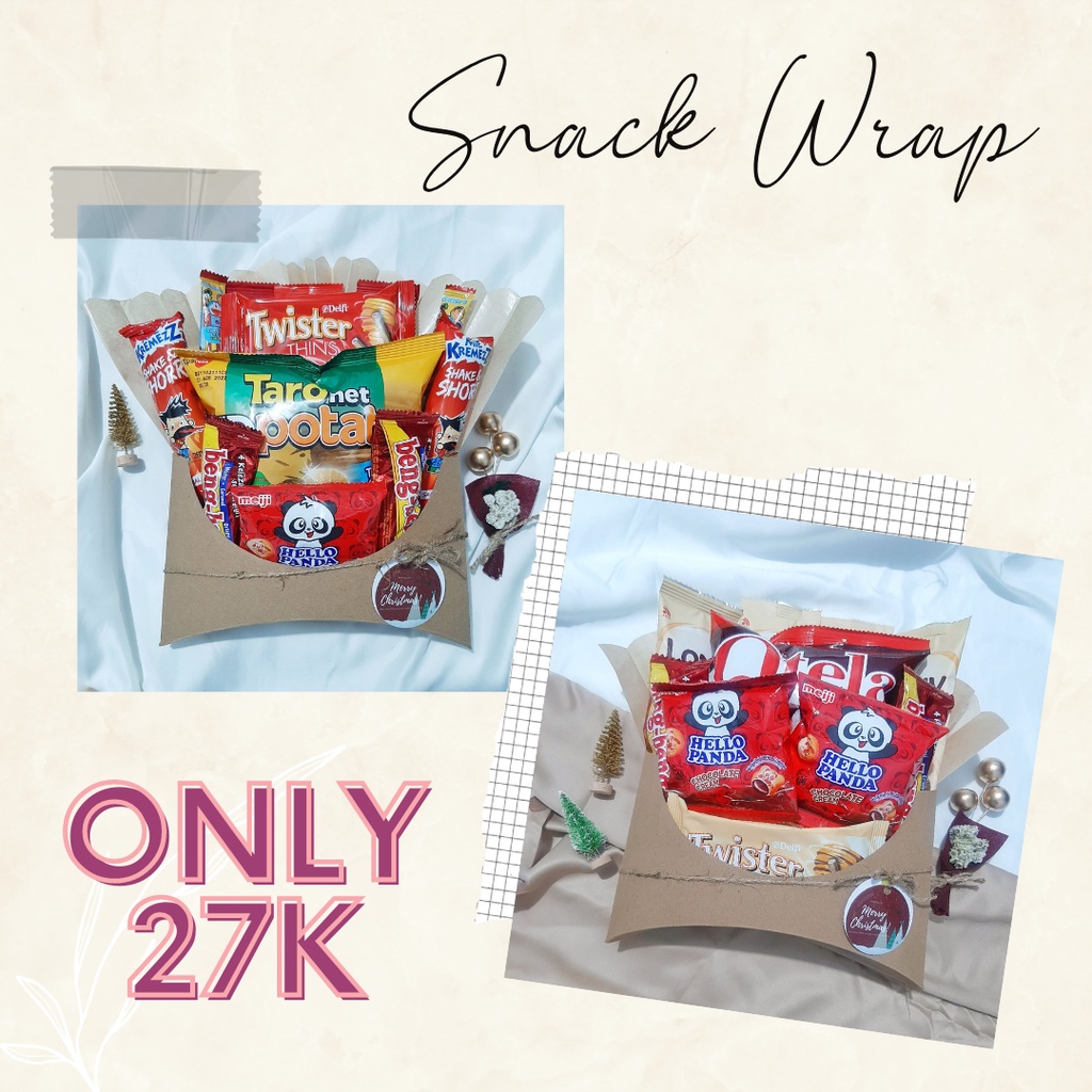 

Hampers | SNACK WRAP - Kado ultah/ wisuda/ lebaran/ anniv/ valentine, dll | UNIK | TERMURAH