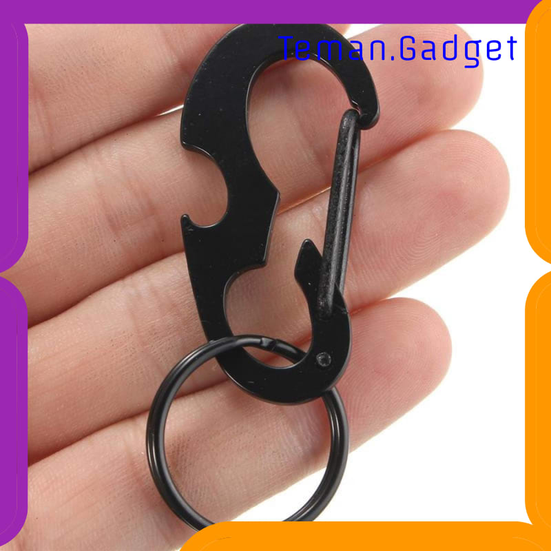 TG-ID001 BLACK BEETLE EDC CARABINER STAINLESS STEEL WITH BOTTLE OPENER - XT-11