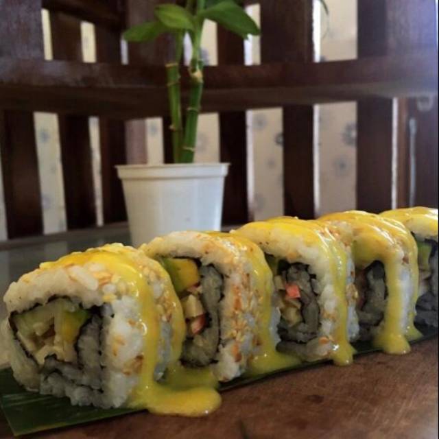 

California Roll with sesame seeds