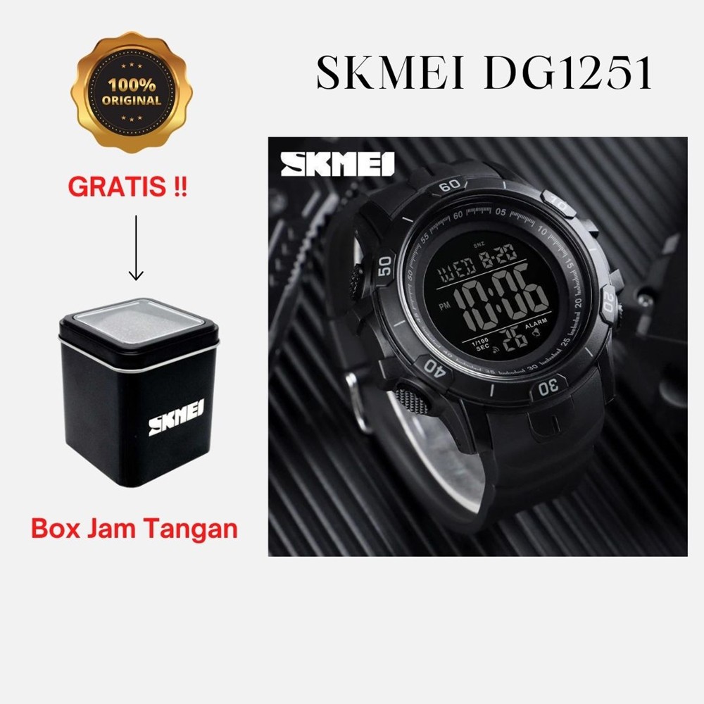 Jam Tangan Digital Pria - Jam Tangan SKMEI DG1251 Original Gratis Kotak Jam Tangan
