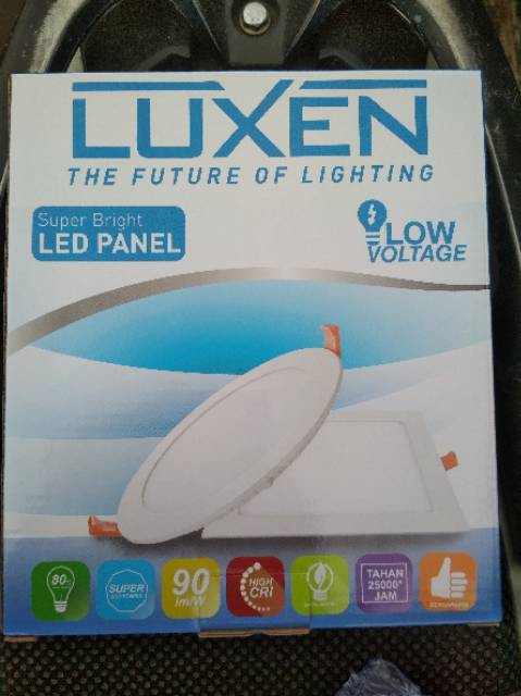 Lampu Led Panel Luxen 12watt cahaya MANTAP