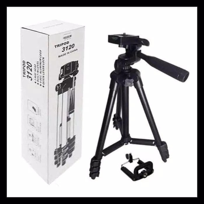 TRIPOD 3120 Black Edition Tripod HP dan Camera 1M plus Holder U 3-Way Smooth Pan Head