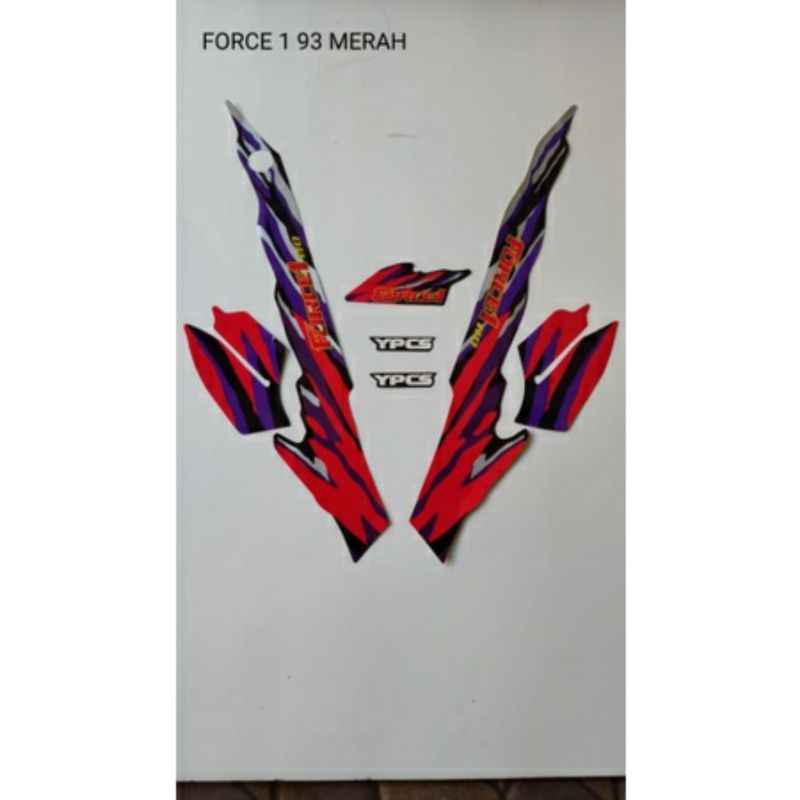 striping FORCE 1 93 merah, striping force 1 tahun 1993 merah terbaik
