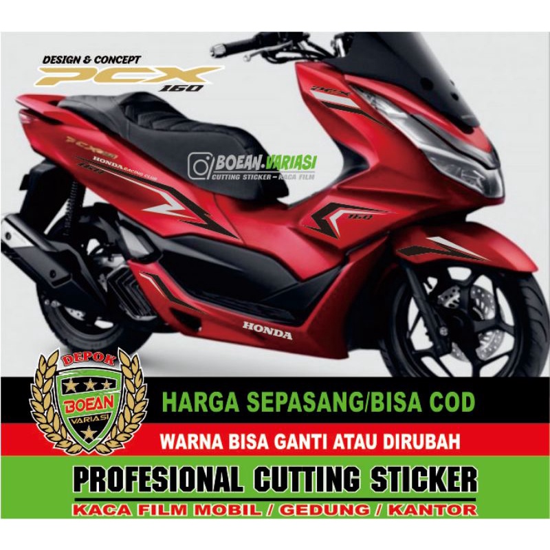 Cutting Sticker Pcx 160 Merah Matte PCX 160 NEW