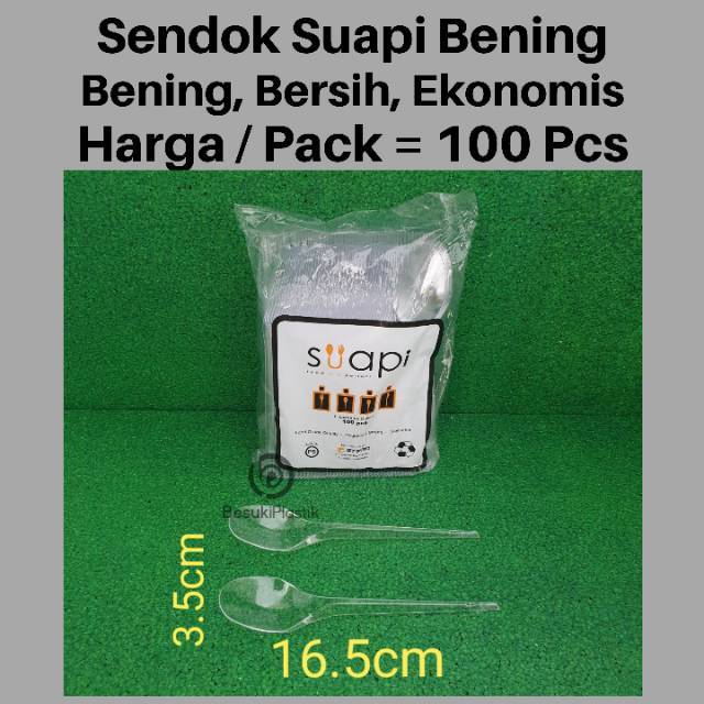 Sendok Plastik Bening Suapi / Sendok Makan Bening