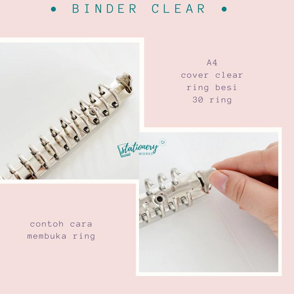 

Binder A4 clear transparan - 30 ring - notebook ring MP95 Terlarisss