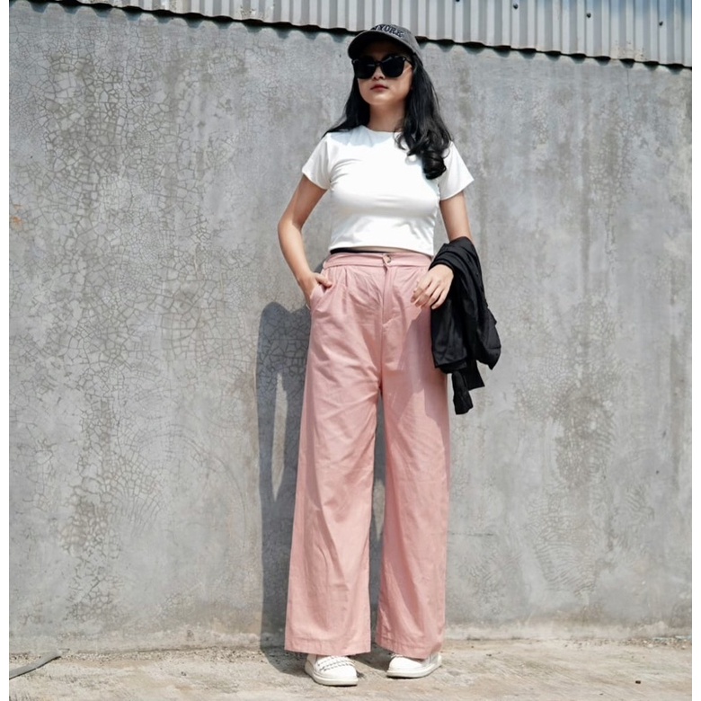 GFS LINEN PJG100cm HIGHWAIST GABBY SEOUL CULOTTES
