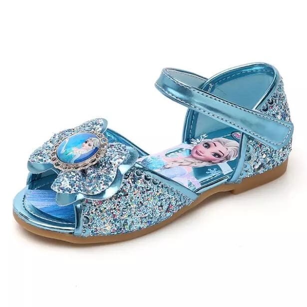 Sepatu Sendal Elsa Glitter Sepatu Pesta Anak Terbaru