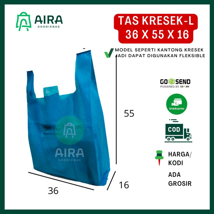 

Ginger- tas kresek spunbond ukr 36 x 55 x 15 - REQUEST WARNA, KODI/ 20 PCS