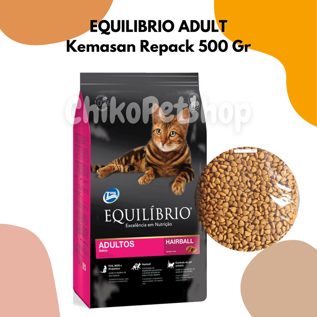 EQUILIBRIO ADULT Makanan Kucing Dewasa Kemasan 500 Gr