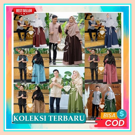 Termurah Cod Promo Couple Fany 1 Pasangan Model Terbaru Elegan Premium/Baju Couple Keluarga/Baju Cou