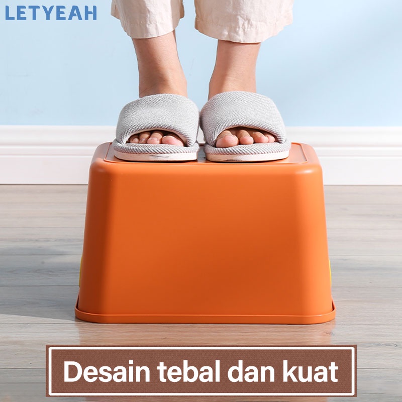 letyeah Storage box organizer dengan penutup anti debu / kotak penyimpanan bin pantry serbaguna