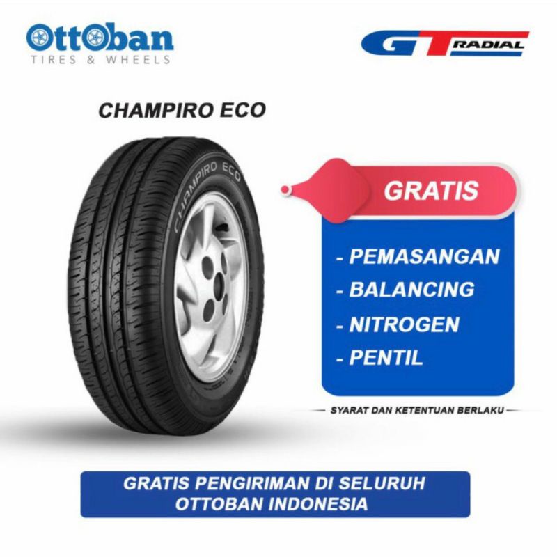 GT Radial Champiro Eco 185/65 R15 88H Ban Mobil Honda Mobilio, Toyota Avanza