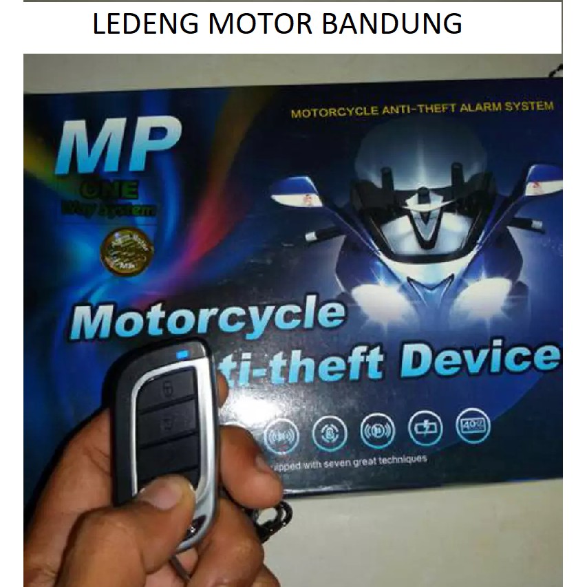 Alarm Motor MP One Way 1 Arah Remoter Bunyi Stater Jarak Jauh Bagus