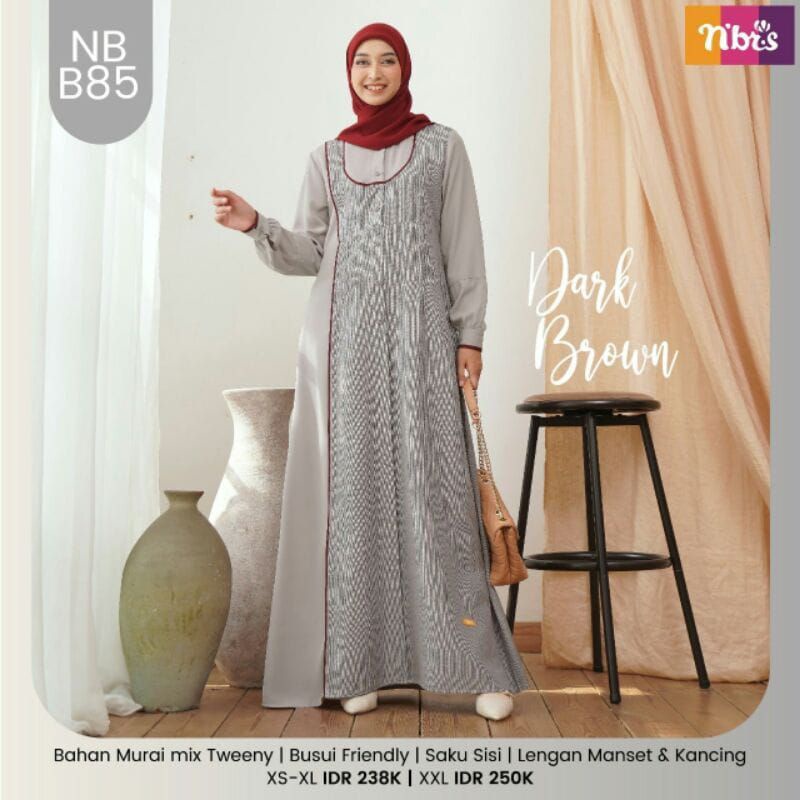 NIBRAS GAMIS ABAYA TERBARU NB B85