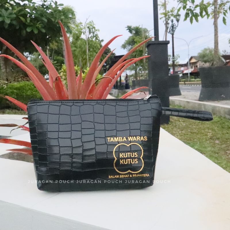 (Minimal order 200 pcs) * POUCH CROCO   Souvenir pouch souvenir pernikahan pouch skincare pouch kosm