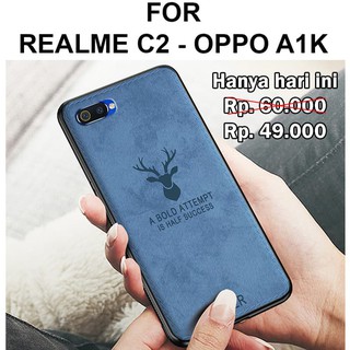 Deer case Realme Real Me C2 - Oppo A1K Softcase Leather