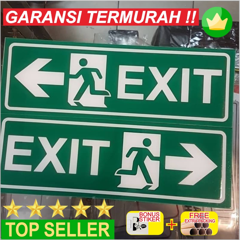 

Terlaris Stiker Exit Rambu K3 10x30 - Stiker Elegan