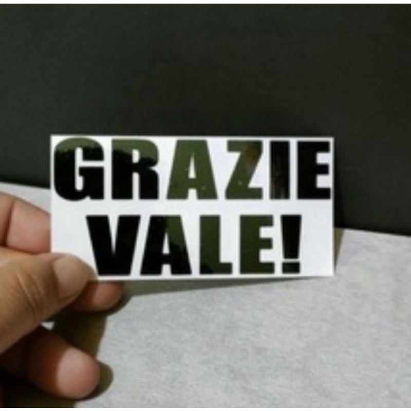 stiker motor stiker cuting logo grazie vale! viral kekinian anti air