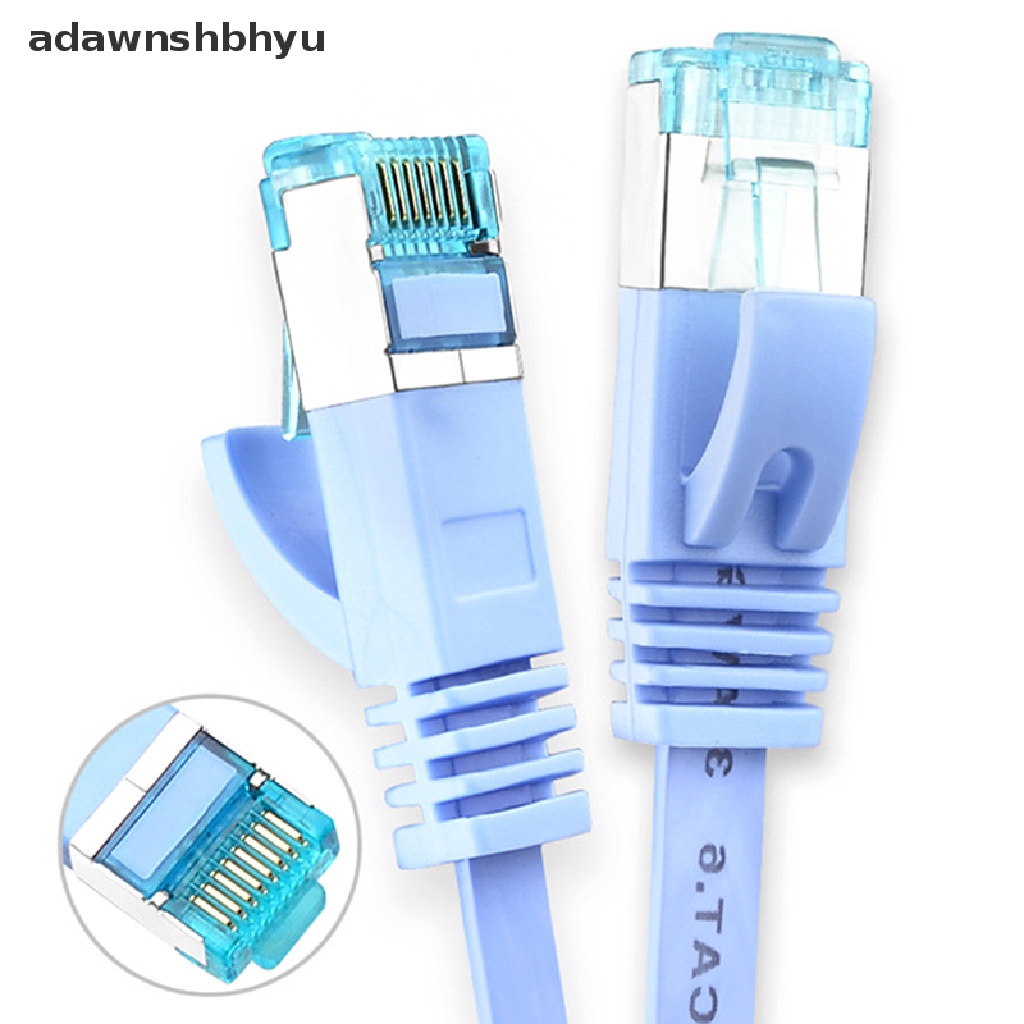 (adawnshbhyu) Kabel Jaringan LAN Ethernet RJ45 Cat6 Flat Panjang 1-5m