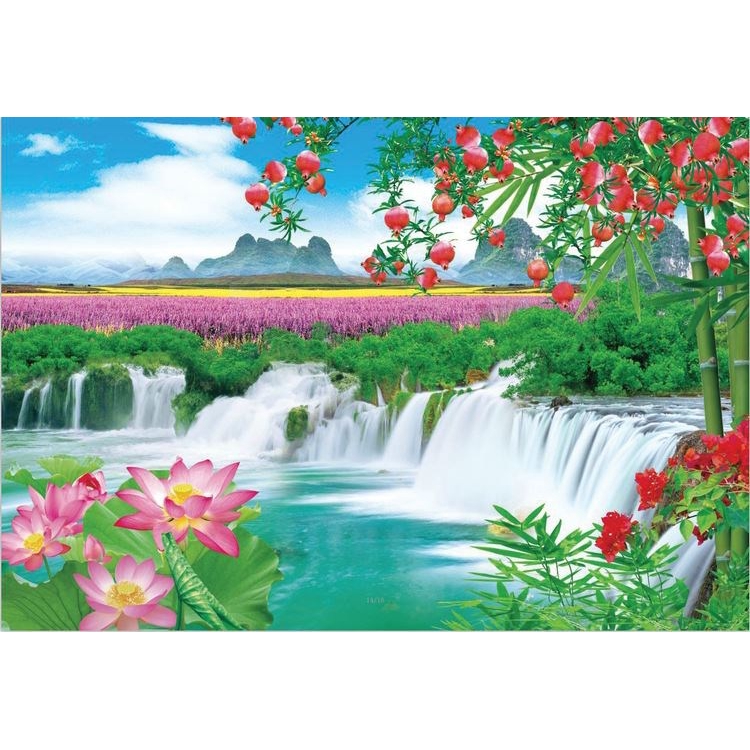 Landscape Lukisan Stiker Dinding Alam Wallpaper Stiker Seluruh