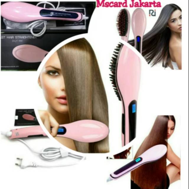 Sisir pelurus rambut elektrik...