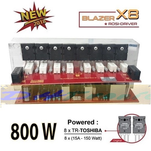 Kit Power Amplifier Blazer X8 ROSI-DRIVER 800W Mono TR TOSHIBA ASLI Profesional Audio Sound System Y