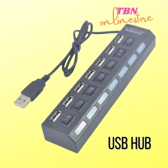 USB HUB 7 Port with saklar on/off HUB USB 3.0 Hub USB Laptop