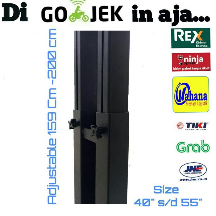 Bracket Stand TV 40&quot; 43&quot; 49&quot; 50&quot; 55&quot; Tinggi 2 meter