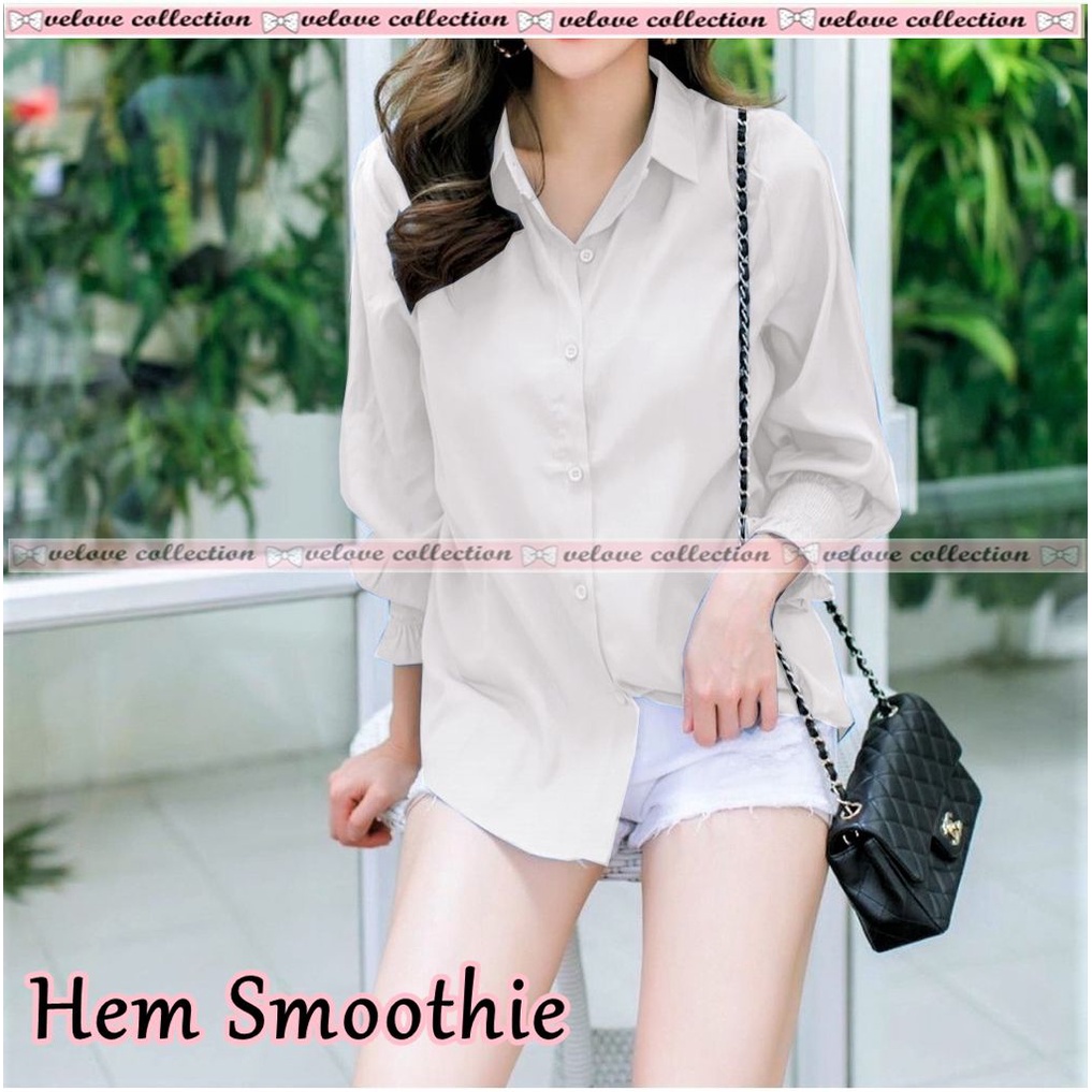 MIA STORY FASHION Hem Smoothie Atasan Wanita Super Cantik Kemeja Wanita Bahan Rayon Korean Style-4