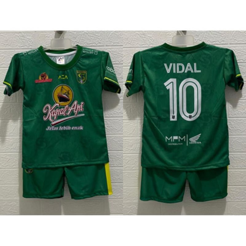 Jersey bola Persebaya anak printing usia 4-8 tahun kids